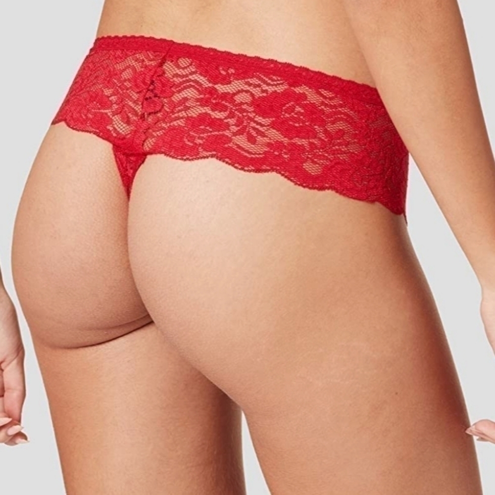 Iris Lilly London NEW 3 pack red lace thong underwear sz. M - Picture 3 of 10